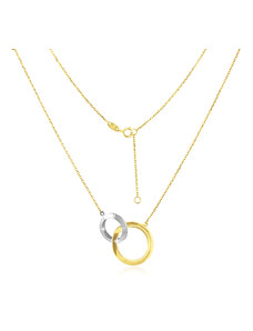 GEMMAX Jewelry Minimalistický zlatý náhrdelník s přívěskem délka 42+3 cm GLNCN-45-34621