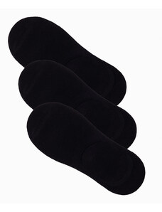 Ombre Clothing Pánské ponožky na nohy 3-pack - černé V2 OM-SOSS-0103