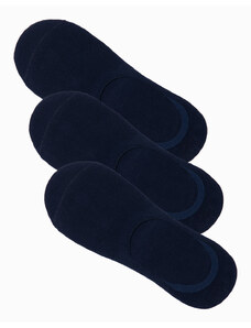 Ombre Clothing Pánské ponožky na nohy 3-pack - tmavě modré V1 OM-SOSS-0103
