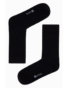 Ombre Clothing Pánské dlouhé ponožky 3-pack - černé V2 OM-SOLS-0101