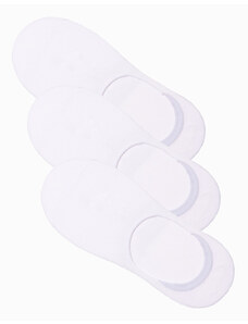 Ombre Clothing Pánské ponožky na nohy 3-pack - bílé V4 OM-SOSS-0103