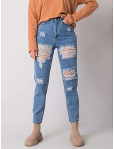 Fashionhunters Modré roztrhané mom jeans od Tanel RUE PARIS