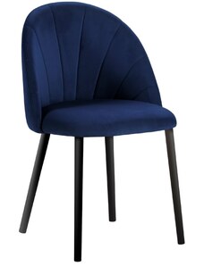 Královsky modrá sametová jídelní židle MICADONI VENTURA