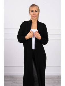 MladaModa Dlouhý kardigánový svetr s netopýřími rukávy model 2020-9 černý