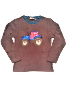 KUGO-Chlapecké teplé tričko Traktor šedé