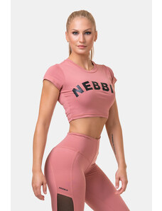 Nebbia Sporty HERO crop top s krátkým rukávem 584