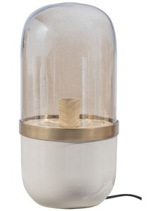 Hoorns Bílá skleněná stolní lampa Loreine