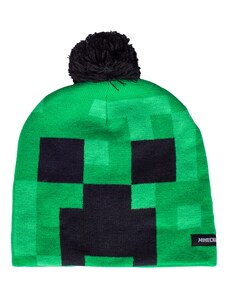 Zimní úpletová čepice MINECRAFT CREEPER - zelená