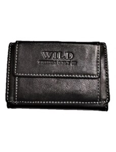 Mini kožená peněženka černá