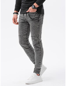 Ombre Clothing Pánské džínové jogger kalhoty Evalp černá P1056