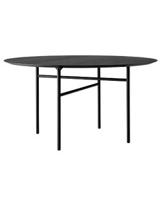 Audo CPH Černý kulatý dubový jídelní stůl AUDO SNAREGADE 138 cm
