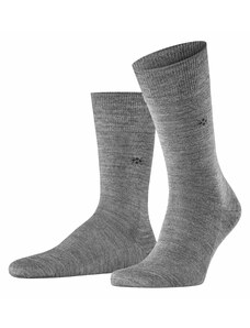 Ponožky Burlington Leeds šedé vlněné 3070