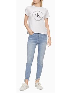 Calvin Klein dámské tričko Iconic Logo bílé