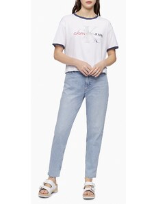 Calvin Klein dámské tričko Iconic Logo bílé