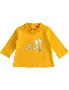 Triko s dlouhým rukávem Mini girl žlutá Minibanda
