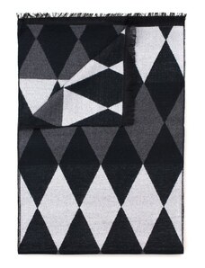Art of Polo Šál Lukka s geometrickým vzorem - černobílý