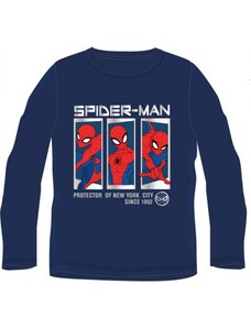 E plus M Chlapecké bavlněné tričko s dlouhým rukávem Spiderman MARVEL - modré