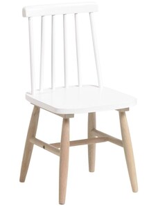 Bílá dřevěná dětská židlička Kave Home Tressia