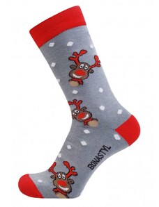 SOB veselé vánoční ponožky Šedé