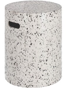 Bílý cementový odkládací stolek Kave Home Jenell 35 cm