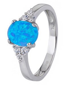 Stříbrný prsten ELEGANTNÍ modrý OPÁL