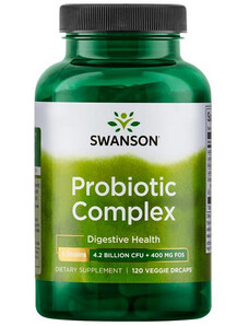 Swanson Probiotic Complex 120 ks, vegetariánská kapsle, 4,2 Billion CFU + 400 MG FOS
