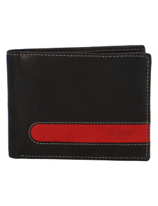 Pánská kožená peněženka černá - Diviley 1631 RED černá