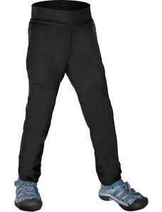 Dětské softshellové kalhoty bez zateplení UNUO Sporty pružné, Černá