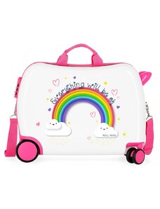 JOUMMABAGS Dětský kufřík na kolečkách ROLL ROAD Rainbow