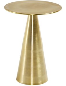 Zlatý kulatý kovový odkládací stolek Kave Home Rhet 39 cm