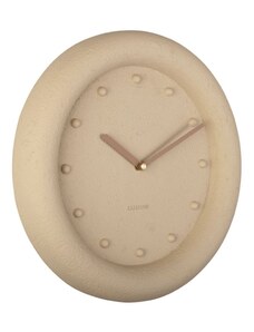 Time for home Béžové kulaté nástěnné hodiny Eirene 30 cm
