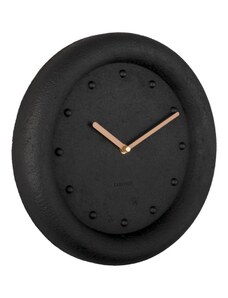 Time for home Černé kulaté nástěnné hodiny Eirene 30 cm
