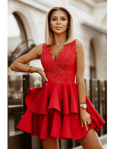 Bicotone Šaty s bohatou sukní Candy, Červené