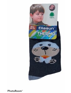 Ellasun Dětské termo ponožky tmavě šedé