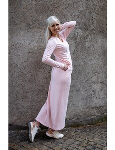 ZURI Dámské maxi šaty růžové