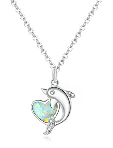P&J Jewellery Stříbrný náhrdelník Milující delfín SN41