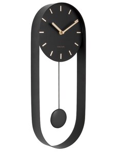 KARLSSON Designové kyvadlové nástěnné hodiny 5822BK Karlsson 50cm