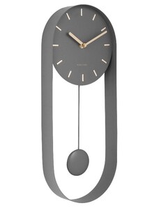 KARLSSON Designové kyvadlové nástěnné hodiny 5822GY Karlsson 50cm