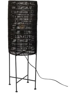 Černá jutová stojací lampa DUTCHBONE KARI 97 cm