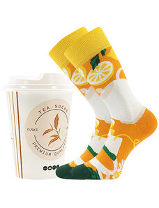 Boma TEA SOCKS barevné veselé ponožky Lonka - Bylinkový čaj 37-41