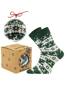 Vánoční ponožky zabalené v ozdobě Elfi Lonka