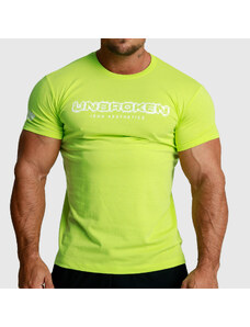 Pánské fitness tričko Iron Aesthetics Unbroken, limetkové