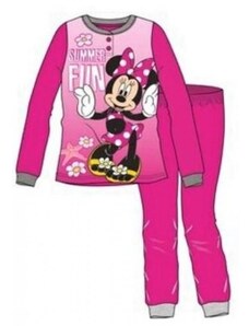 Sun City Dívčí / dětské bavlněné pyžamo Minnie Mouse Disney - tm. ružové