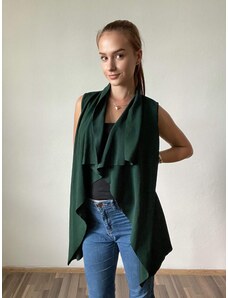 Zelená vesta s límcem