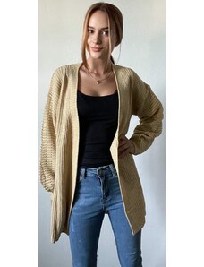 Khaki pletený cardigan