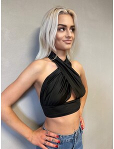 Černý crop top SAYCHEL