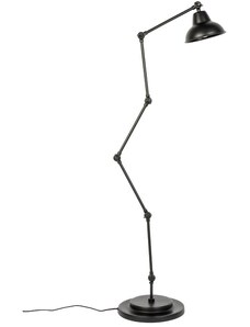 White Label Černá kovová stojací lampa WLL Xavi 154 cm
