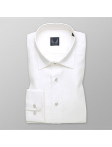 Willsoor Pánská lněná slim fit košile bílé barvy 12996