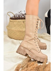 Fox Shoes Nude Women's Thick-Soleed Boots