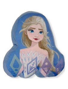 Setino Tvarovaný 3D polštář Ledové království II - Frozen II - motiv Elsa - 36 x 32 cm